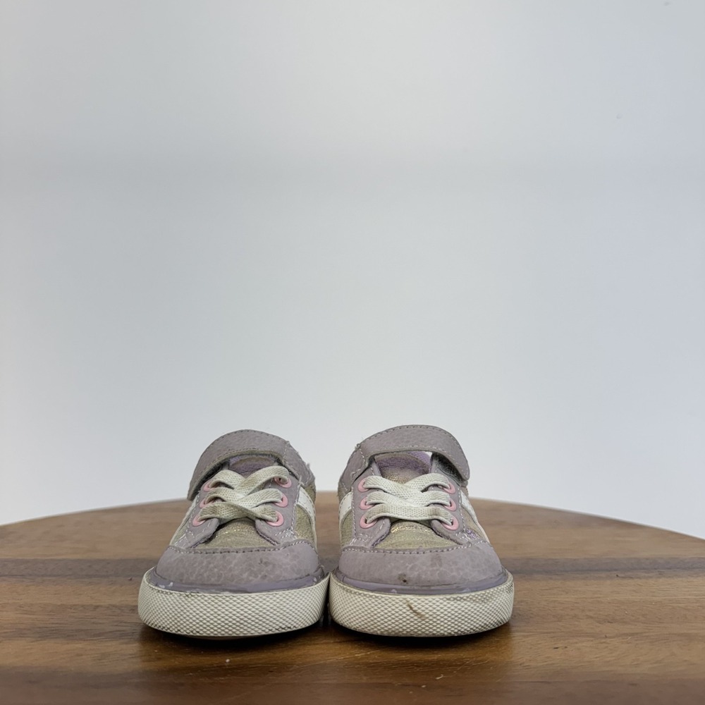 Little Kids Girls See Kai Run Connor Gold Purple Low Sneakers Shoes Size 5 C GUC - Picture 4 of 8